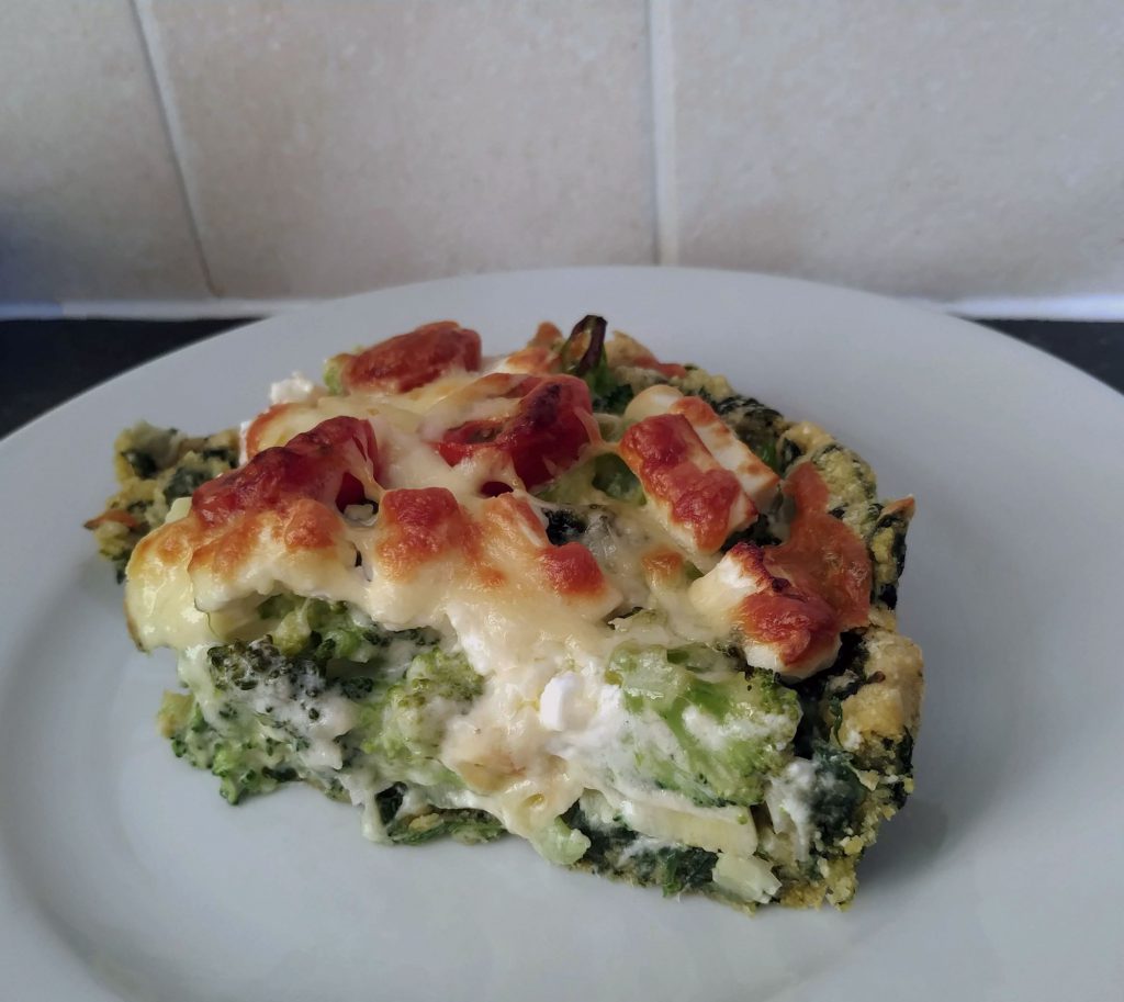 broccoli-pie-quarter-on-white-plate