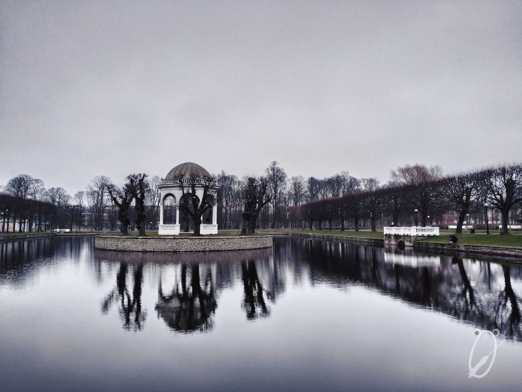 Tallinn Estonia Kadriorg Park Lake Winter