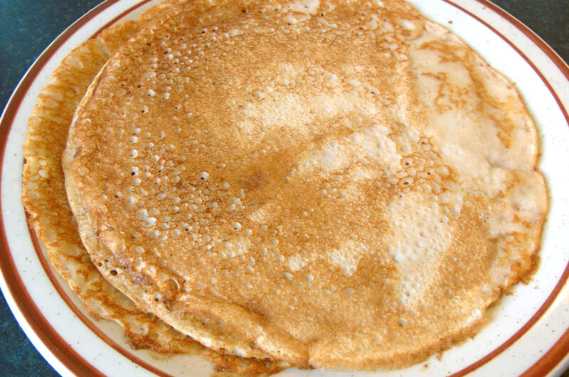 Crispy thin large pancakes