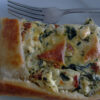 Spinach and feta pie piece