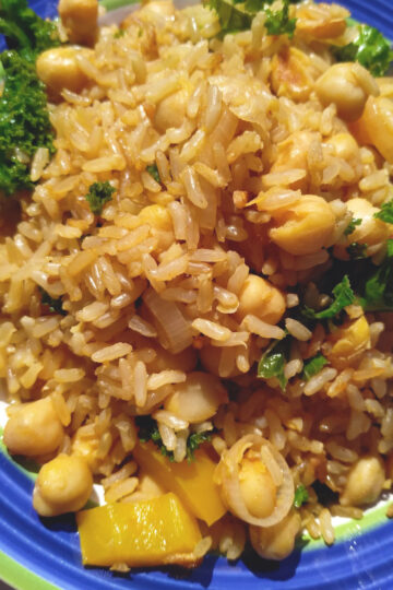 Healthy kale rice