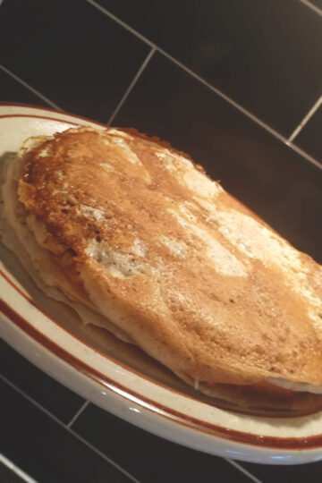 Gluten-free kefir pancakes on a plate