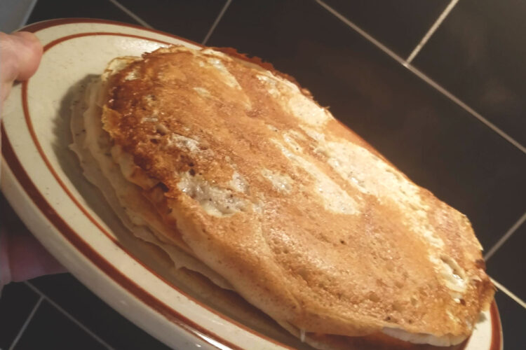 Gluten-free kefir pancakes on a plate