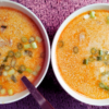 Two bowls of Tom Kha Gai soup